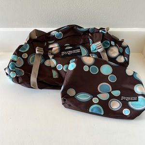 NWT Jansport Polka Dot Sport Duffel Bag